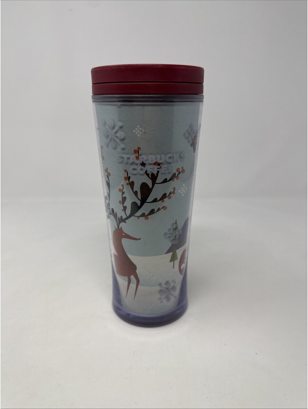 Starbucks 2010 Insulated Travel Tumbler Coffee Mug 16 Oz Holiday/Winter Theme